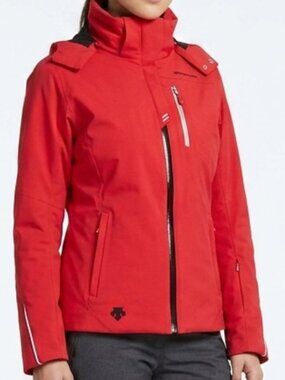 DESCENTE Mila Insulated Ski Snowboard Red Jacket Sz S/8